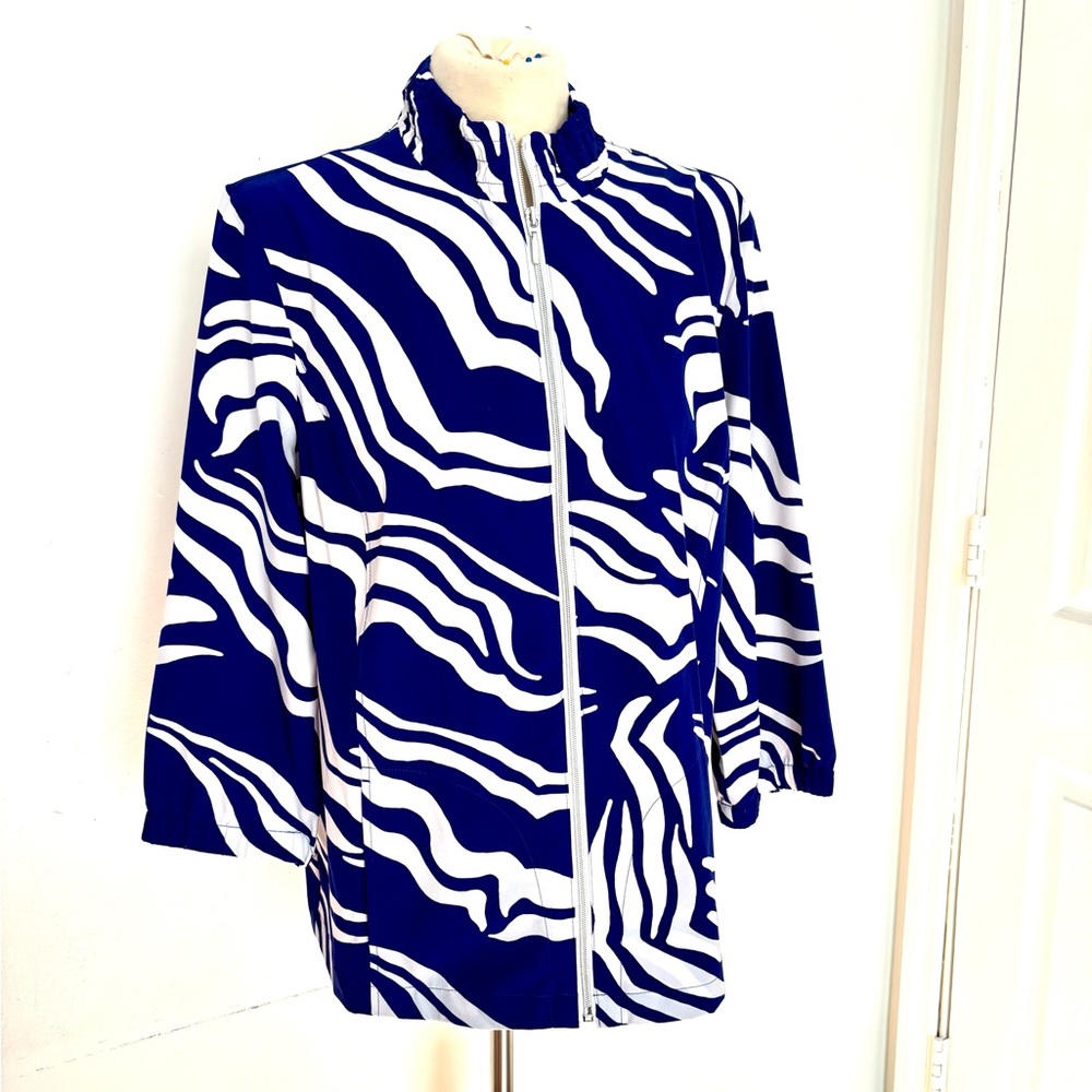 NWT Zenergy by Chico’s Newman blue jacket